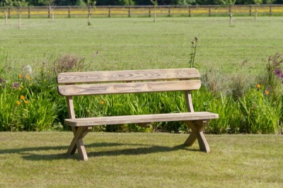 NEW HARRIET BENCH WOODEN PRESSURE TREATED (1.6 x 0.62 x 0.845m)